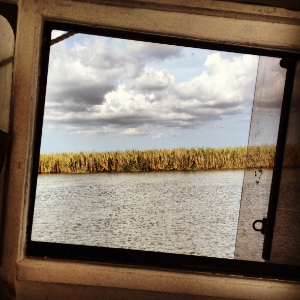 The bayou on the way to mainland after a low-catch fishing trip.