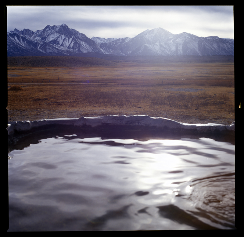 Lauren creates a ripple off-camera with a view of the Sierras.